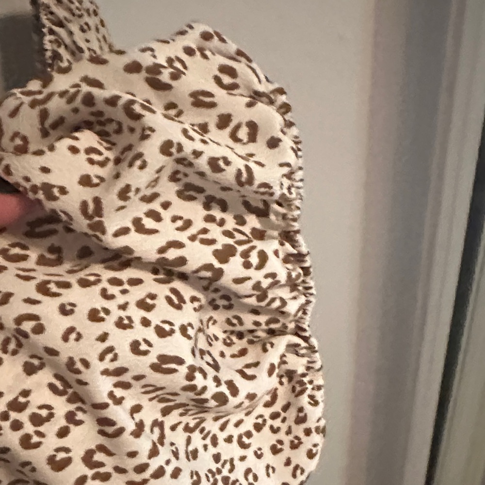 White Birch Animal Print Smocked Blouse - Picture 5 of 5